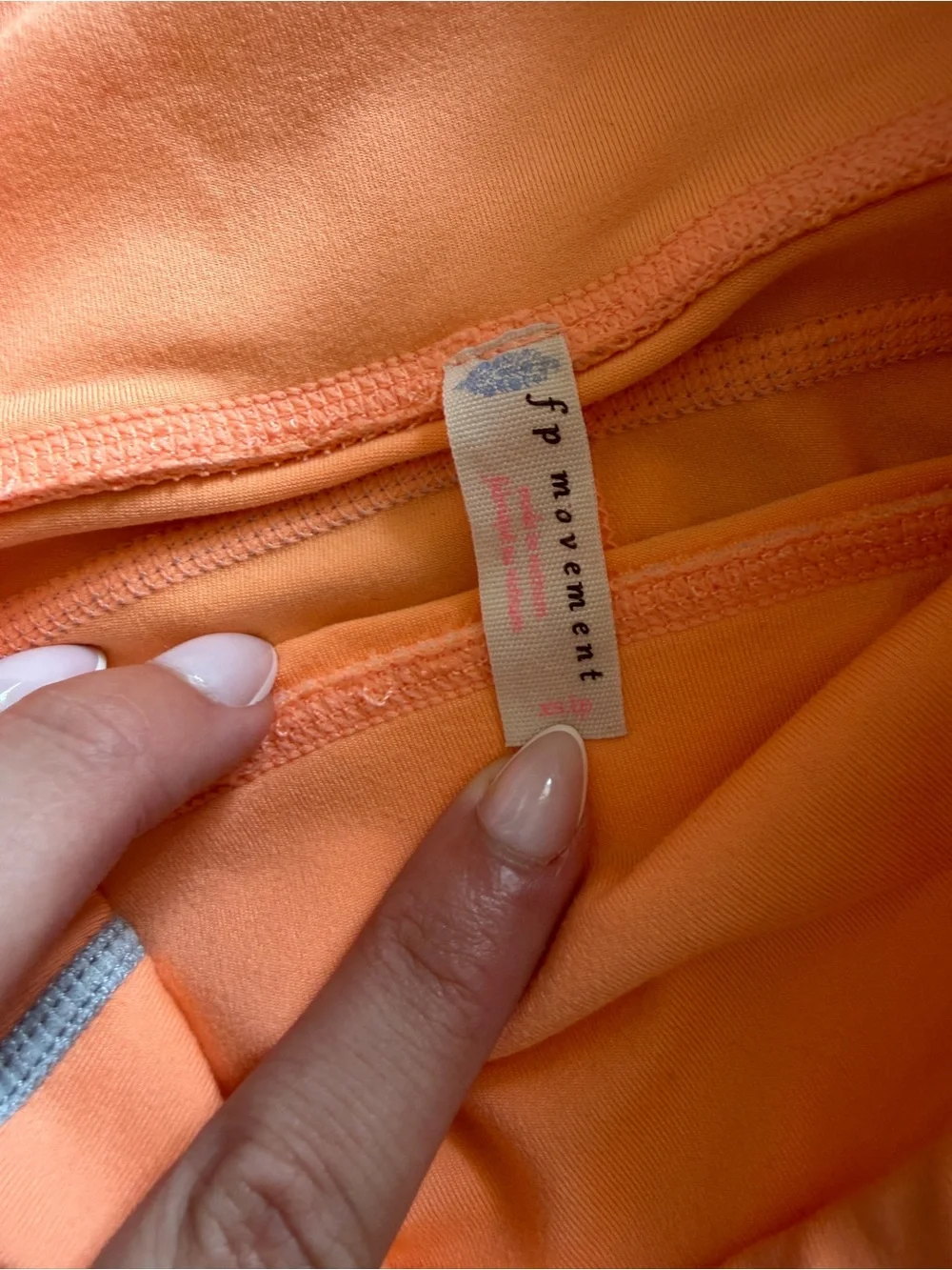 Free People Peach Orange Leggings with Contrast Stitching